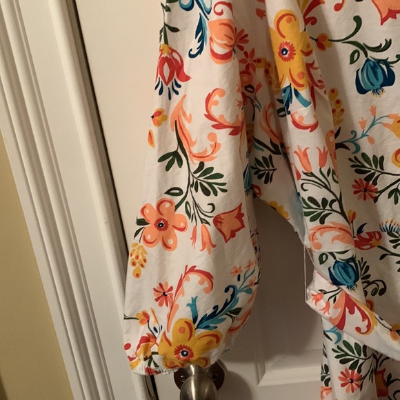 NWT Croft & Barrow beautiful floral fit&flare button up dress w/pockets size 3x - Picture 2 of 14